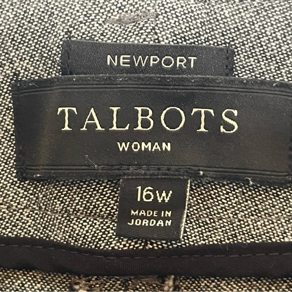 Talbots pants 16W gray professional work slacks elastic waist - Picture 5 of 7